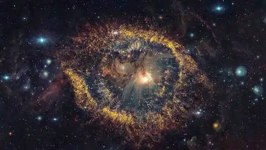 星座水瓶座的螺旋星云.由 nasa 提供的这幅图像的元素照片