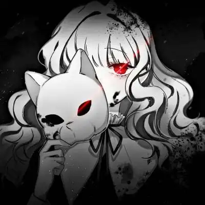 念七红瞳动漫女生头像