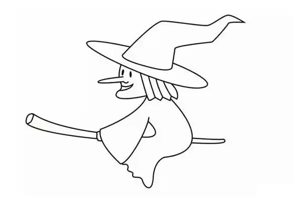 万圣节女巫简笔画