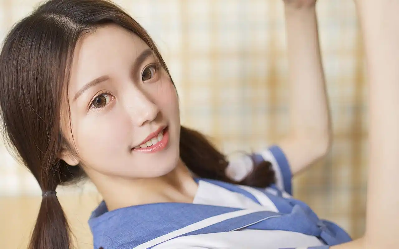 jk制服少女可爱甜美写真图片壁纸