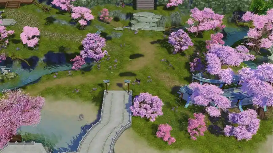 怎么办,还是喜欢这个场景cg#桃花岛#天龙八部端游