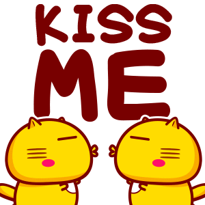 哈咪猫英文表情～kiss me