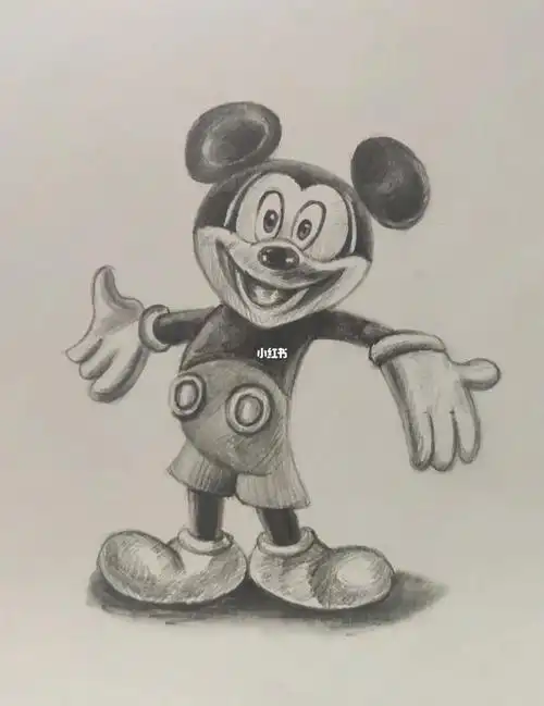 素描  #临摹  #米老鼠素描