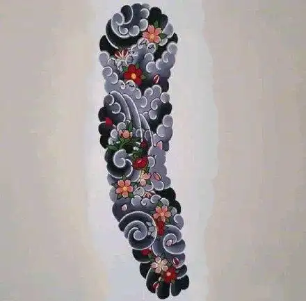 日式花臂一组日式风格的花臂纹身手稿图案9张