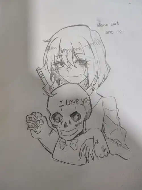 病娇是临摹,但是找不到图源了.