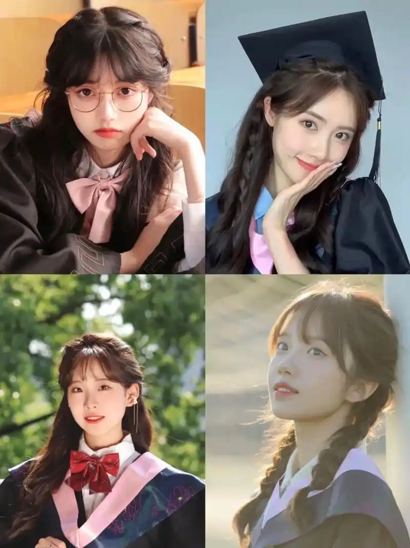 95毕业照发型|毕业编发|学士服发型    马上毕业季啦,一定要把青春