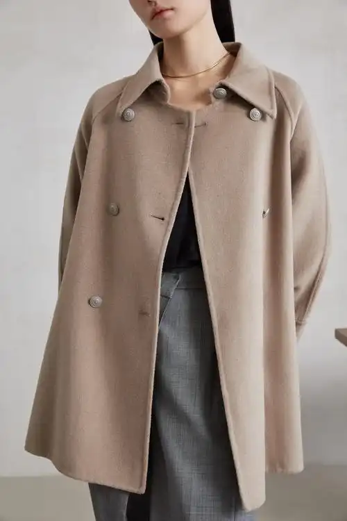 2021秋冬新品韩版女装双面羊毛外套