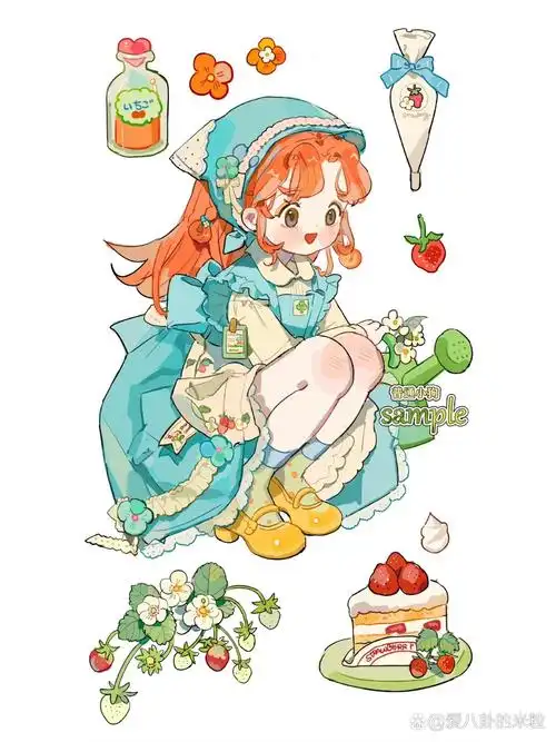 插画 | 全身女孩动漫人物形象素材