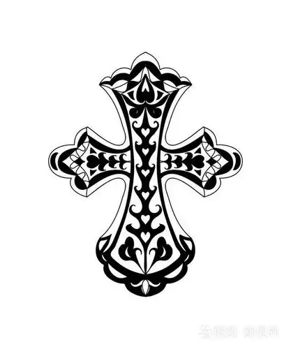 抽象的交叉宗教标志与曼陀罗元素隔离在白色上