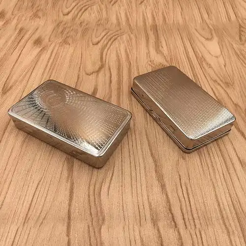 便携保湿旱烟烟盒夹纸烟丝创意随身密封不锈烟盒