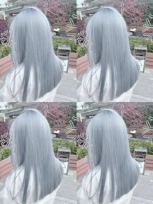 今日发色分享梦幻氛围感蓝灰色