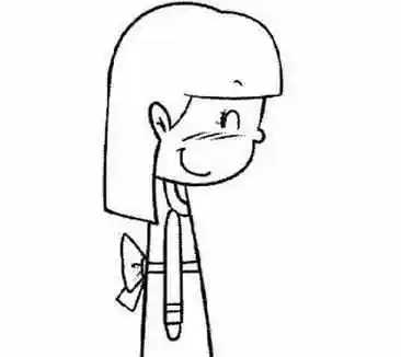 简笔画小朋友侧面