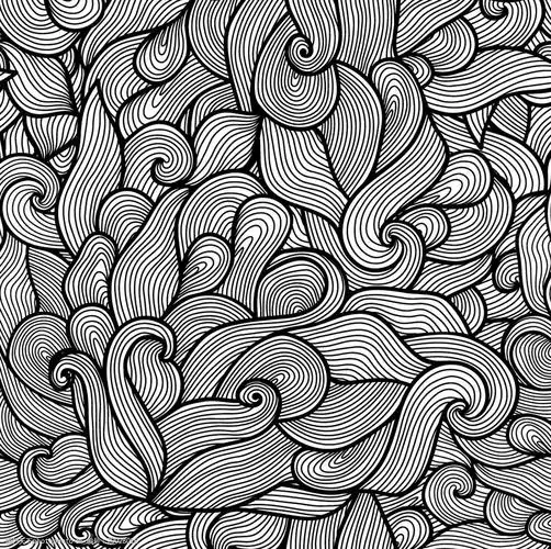 黑白花纹底纹矢量图下载