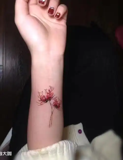 彼岸花_纹身图案手稿图片_徐超的纹身作品集