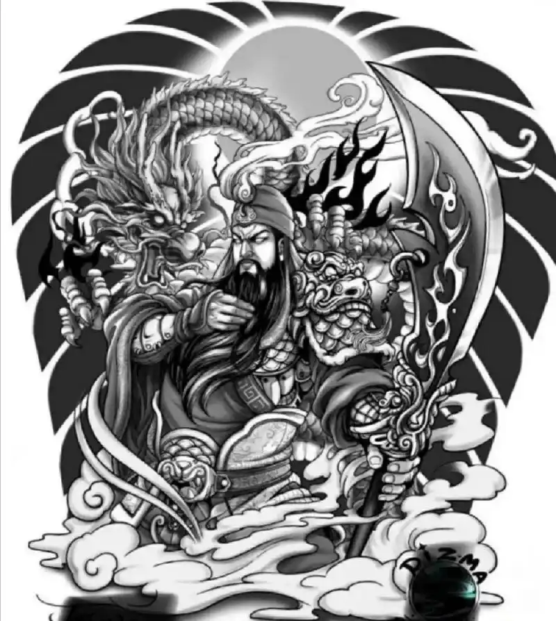 纹身手稿.满背纹身素材