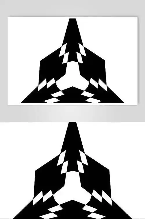 创意立体黑白几何图形矢量素材