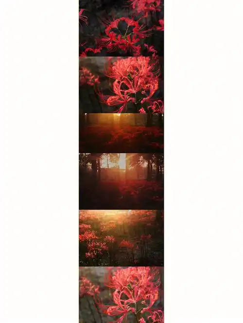 清流河边的彼岸花