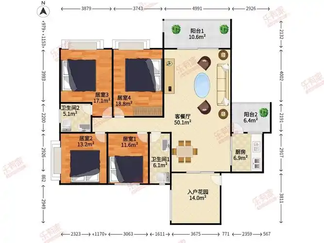 新时代花园户型图
