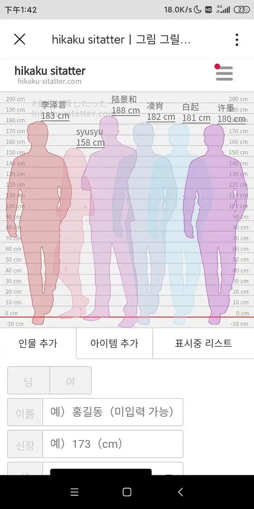 夫人们分享一下自己和自推的身高差吧!