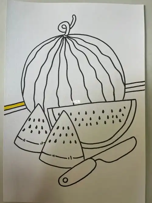 儿童画美术西瓜192