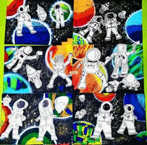 一年级创意美术遨游太空创意画711岁