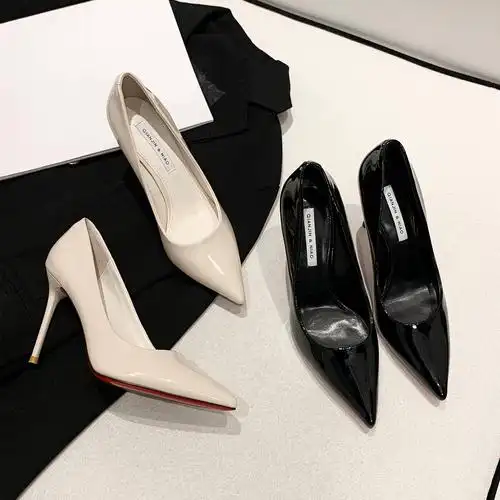 黑色高跟鞋女秋季2022年新款职业正装气质名媛尖头超细跟浅口单鞋