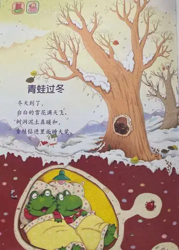除了小青蛙,还有很多的动物朋友.我们来看看它们又是怎样过冬的呢?