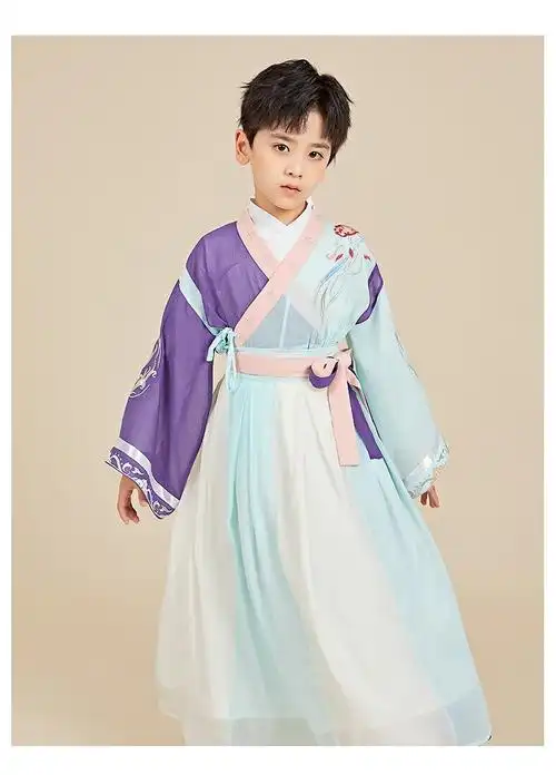 香港grovrumo汉服男童男童汉服中国风唐装儿童古装童装汉服古风帅气小