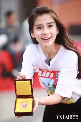 组图奔跑吧兄弟综艺angelababy怎么把刘海梳上去的发型图解