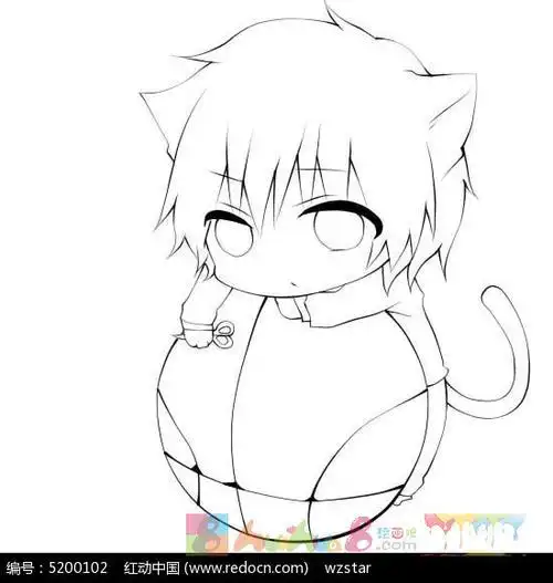 动漫男生q版简笔画可爱可爱