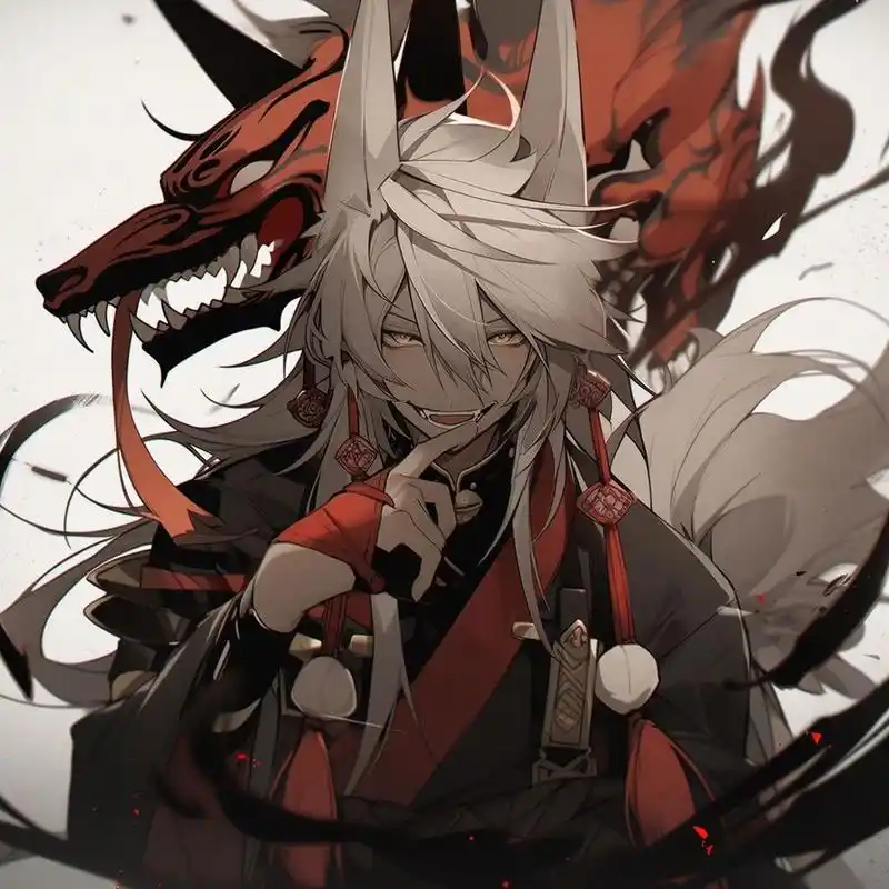 狐狸来了,狐妖少年系列头像,阴阳师风格!