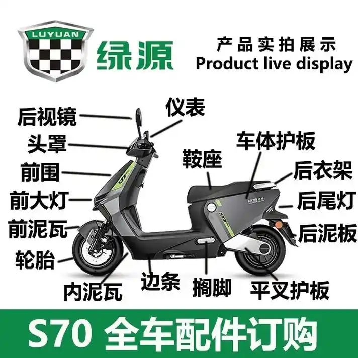 绿源电动车配件 塑料外壳 #绿源液冷 - 抖音