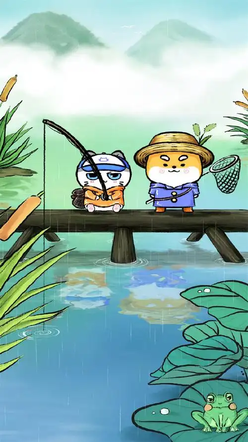 手绘卡通萌宠可爱高清手机壁纸