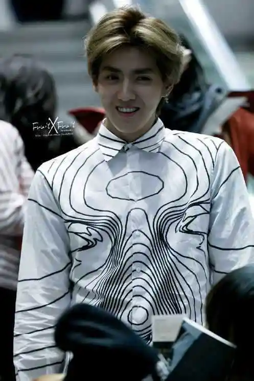 exo吴亦凡kris同款超酷斑马印花衬衫男女同款