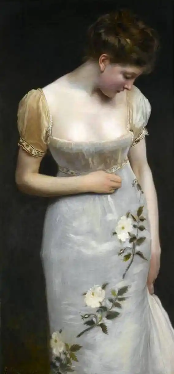 19世纪法国画家gustave-jean jacquet笔下的女性大多美丽而细腻.