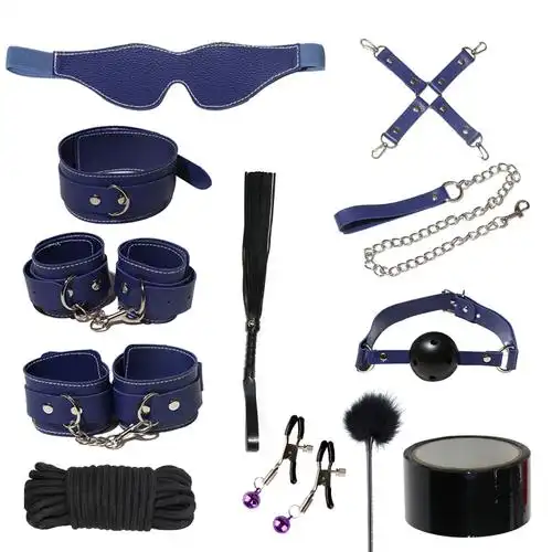 用品组合套装手脚铐眼罩皮鞭口塞球乳夹奶饰分腿器夫妻性生活床上捆绑