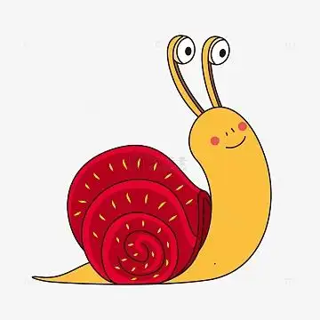 卡通动物可爱蜗牛矢量图