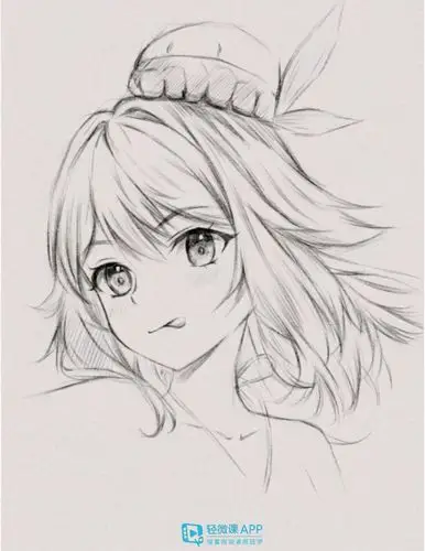 动漫二次元人物素描过程步骤不要错过哦