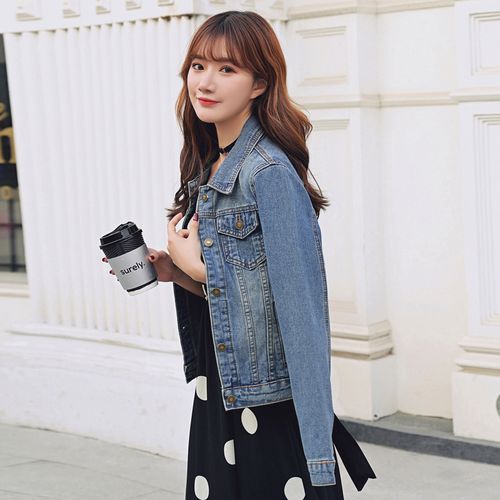 牛仔外套女春秋短款修身韩版新款显瘦秋冬长袖牛仔服上衣大码