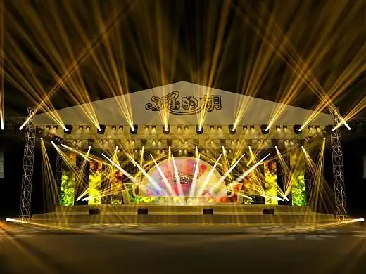 室外演出舞台灯光效果图空间-舞台美术42732124年前音乐会舞美设计