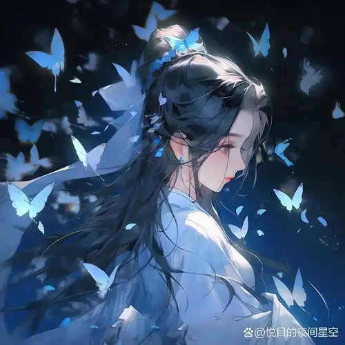 蓝色系女生头像来啦!▏古风女生头像