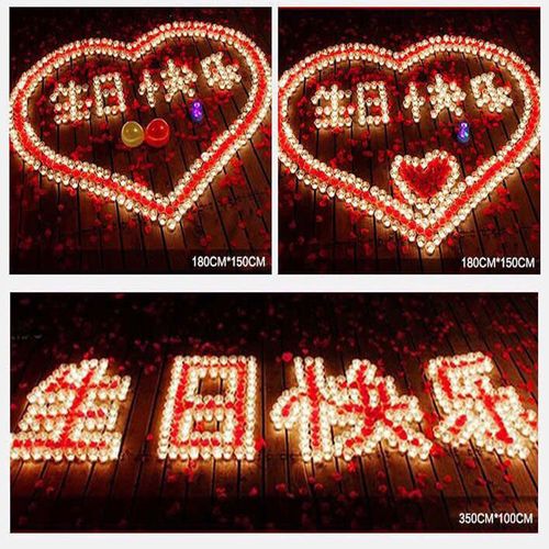 包邮无烟香薰蜡烛摆图茶蜡心形 表白 求婚 创意浪漫生日套餐批发