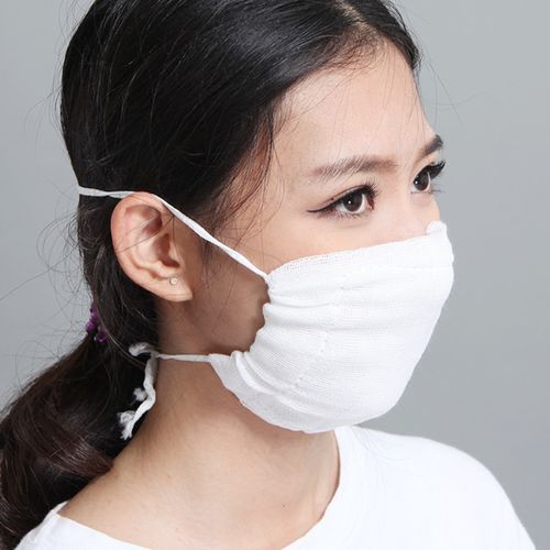 白色工业清洗加厚风沙防风粉尘纯棉48层口罩口罩