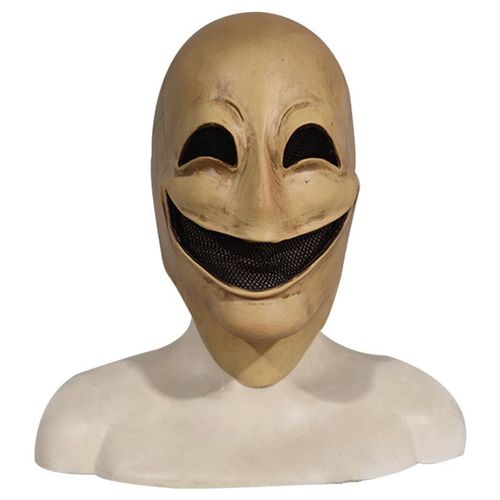 假笑面具万圣节恐怖头套小丑微笑细长笑脸面具npc网红同款头套