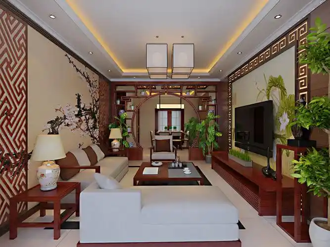 保定【朝阳首府】130平中式风格装修效果图
