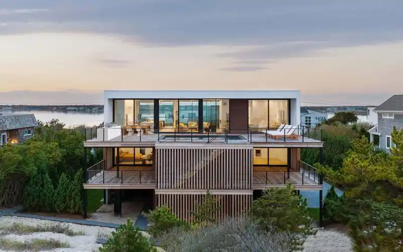 4k「luxury home」汉普顿现代滨海别墅~17 dune rd, westhampton