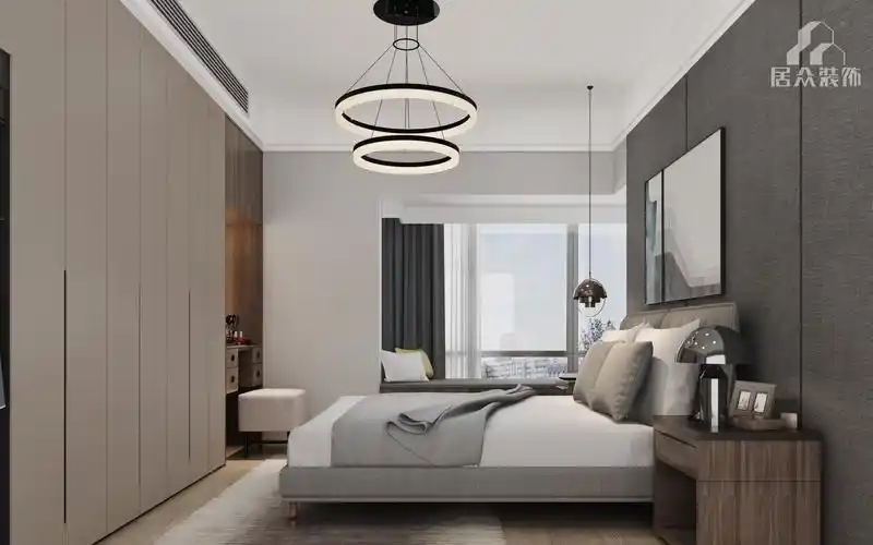 冠铭花园123平米现代简约风格平层装修效果图-居众装饰·众品1装