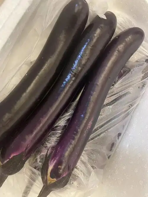 第一次在网上卖我爸种的茄子到货很不错哈哈这个品种是紫红长茄所以个