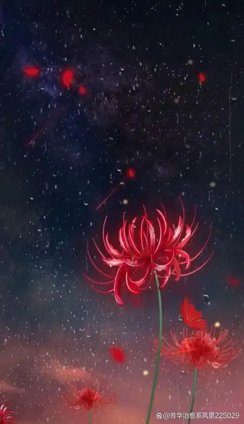 彼岸花,花开无叶,叶生无花;花叶生生相惜,永世不见