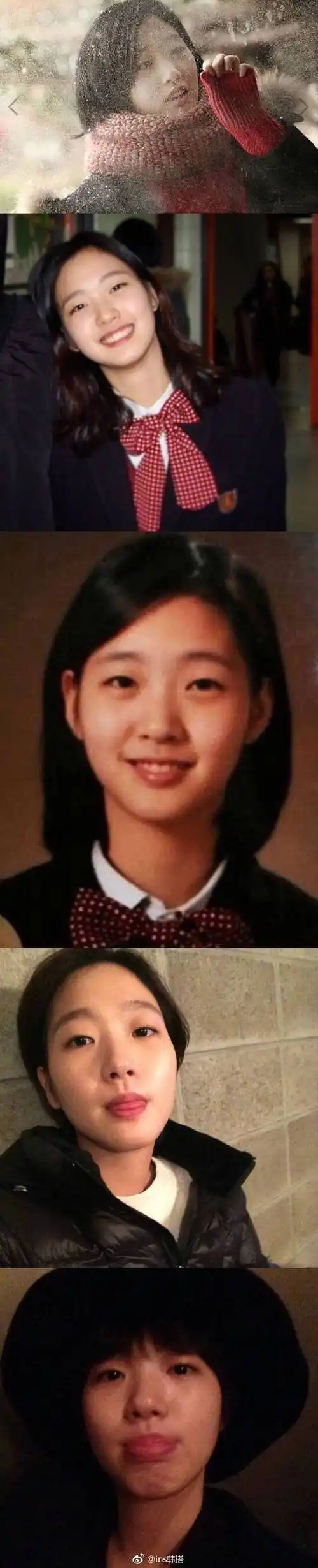 ins star:金高银 单眼皮女生 笑起来很美